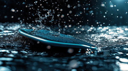 Kickboard floating on waterの素材