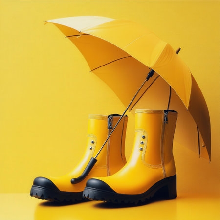 Rain boots and umbrellaの素材