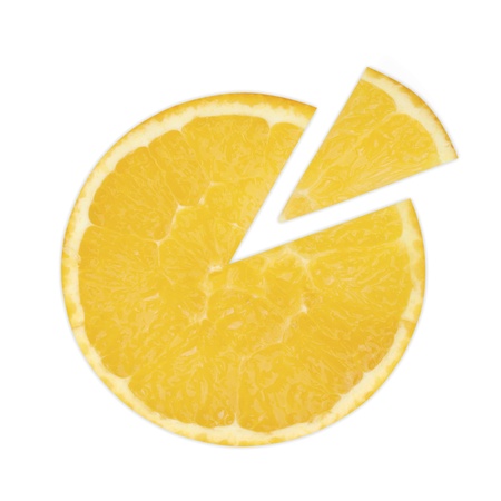 Orange fruit isolated on white backgroundの写真素材