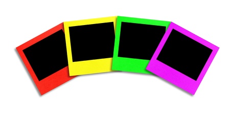 photo frame isolated on white backgroundの写真素材