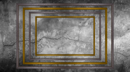 frame on wallの写真素材