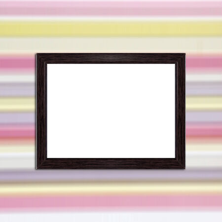 wood frame on blur colorful for background texturedの写真素材