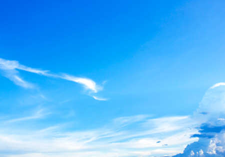 clouds in the blue sky backgroundの写真素材