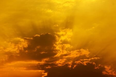 golden sky at the sunrise background