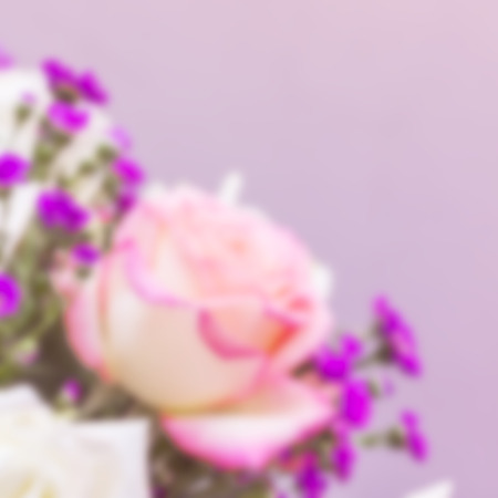 Blur roses in a vaseの写真素材