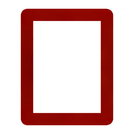 Red frame isolated on white backgroundの写真素材