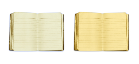 The old notebook isolated on white background.の写真素材