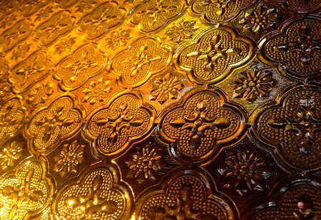 vintage stained glass for background, Abstract gold background.の写真素材