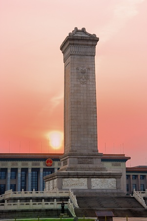 Monument to the People's Heroes,Beijing,Chinaの写真素材