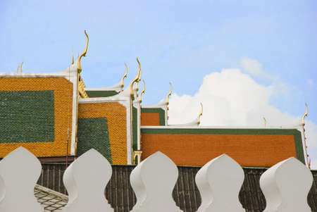 Wat Phra Kaew (Temple of the Emerald Buddha), Bangkok Thailandの写真素材