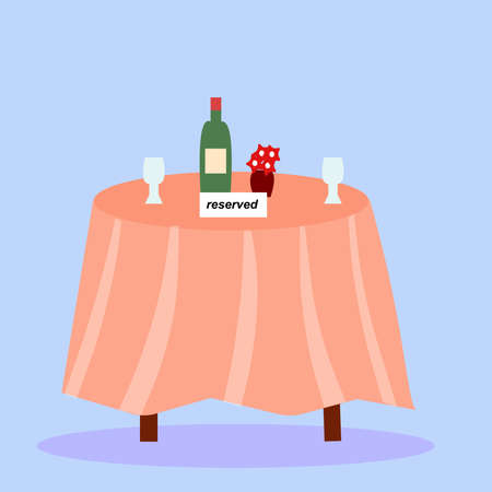 Reserve a table in a cafe, vector graphics