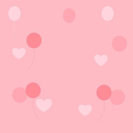 Beautiful pink and white balls on pink background, vector gafikaのイラスト素材
