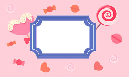 Pattern and with lots of candy, a vector graphicsのイラスト素材