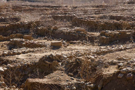  View of archaeological remains of Roman city in Puente Castro  Leon  Spainの写真素材