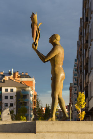 Part of public sculpture dedicated to the four elements of natureのeditorial素材
