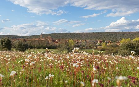 Overview Location Castrillo de los Polvazares in the province of Leon in Spain. Santiago's roadの写真素材
