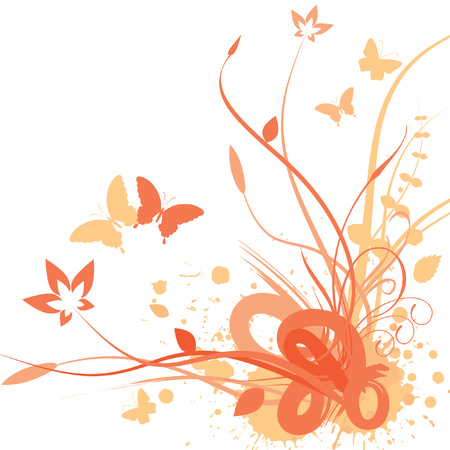 Floral background, vector illustrationのイラスト素材
