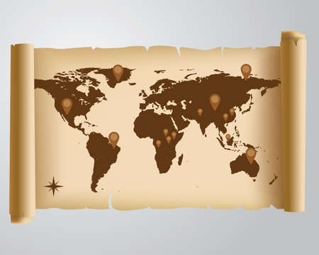 Old Map のイラスト素材