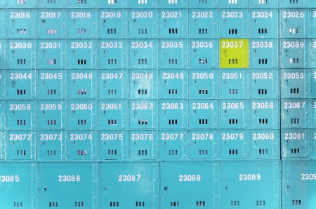 Abstract Design - Blue and Green - Old Mail Boxesの写真素材