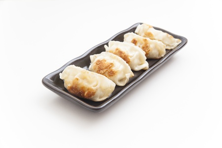 Japanese Dumplings with white backgroundの写真素材
