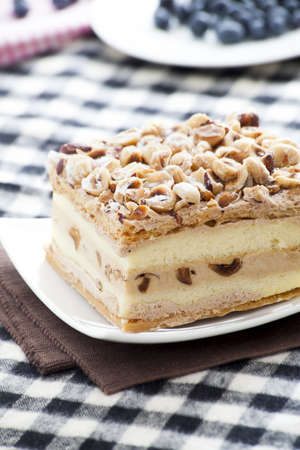 Hazelnut Napoleon Cake の写真素材