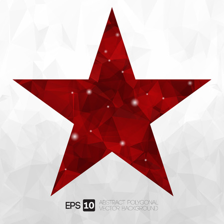 vector abstract star polygonal background のイラスト素材