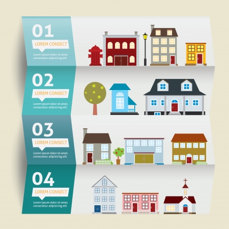 houses icons. vector illustration. Infographicのイラスト素材
