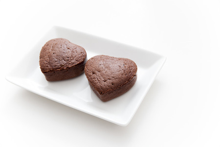 Chocolate Valentine Cake  heart shape の写真素材