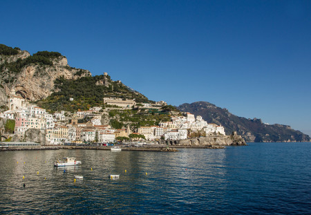 Amalfi beautiful coast view in south Italyの写真素材