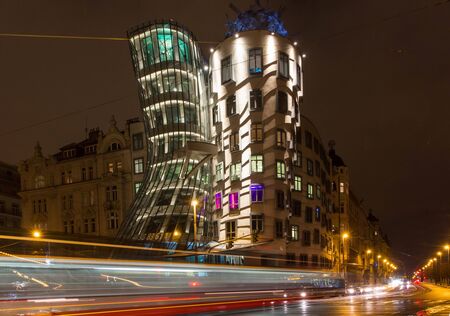 Praha, Czech Republic, January 02.2017: Dancing House in Pragueのeditorial素材