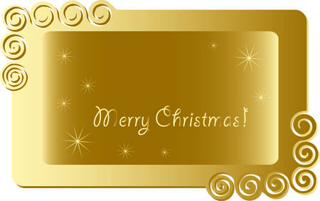 Golden Christmas Cardのイラスト素材