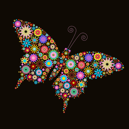 Flower butterflyのイラスト素材