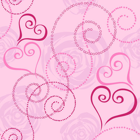 Seamless pattern with heartsのイラスト素材