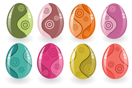 Set of Easter eggsのイラスト素材