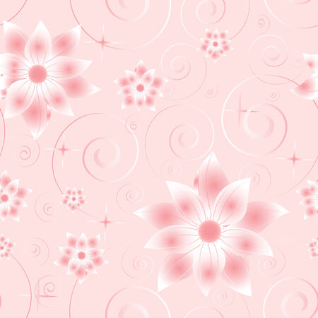 Elegant seamless pattern with a pink flowersのイラスト素材