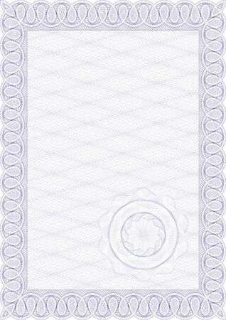 Guilloche style form for diploma or certificateのイラスト素材