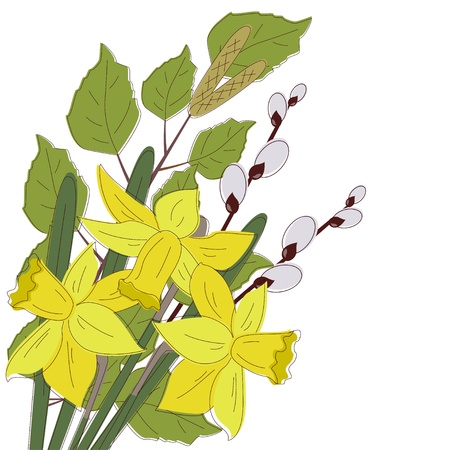Flowers Easter Backgroundのイラスト素材