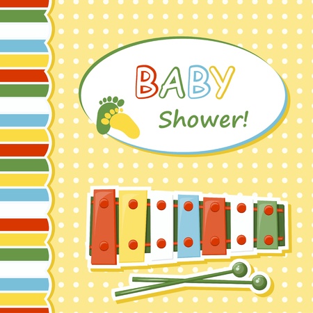Baby announcement cardのイラスト素材