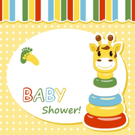 Baby arrival card  Vector illustrationのイラスト素材