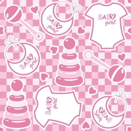 Seamless baby backgroundのイラスト素材