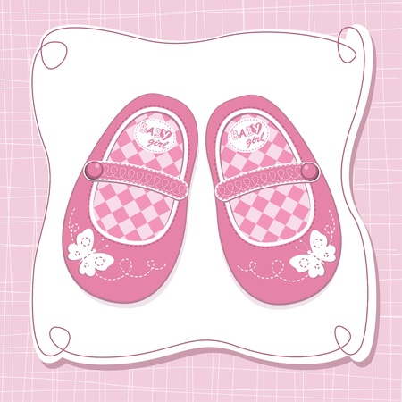 Baby girl shoesのイラスト素材