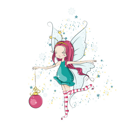 Cute little Christmas fairy.のイラスト素材
