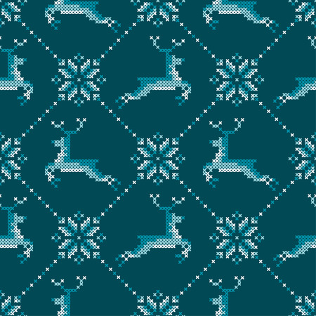 Christmas seamless pattern. Winter holiday folk ornament. Texture for paper and textile. Vector background.のイラスト素材