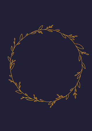 Vector floral frame on a blue background for congratulations, invitationsのイラスト素材