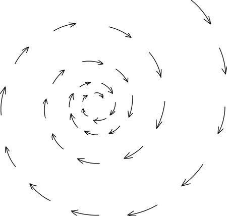 vector arrows move in a circle.のイラスト素材