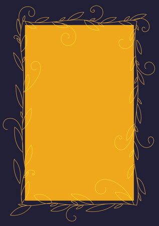 Vector floral frame on a blue background for congratulations, invitationsのイラスト素材