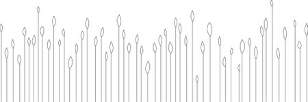 Abstract vector linear grass. Tall stalks of grass with large leaves. A simple flat field.のイラスト素材