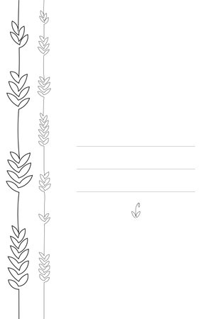 Vector floral, abstract background for postcards, congratulations, invitations. Place for text. Branch of wheat, petals.のイラスト素材
