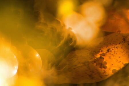 Large bokeh yellow gold color abstract background.