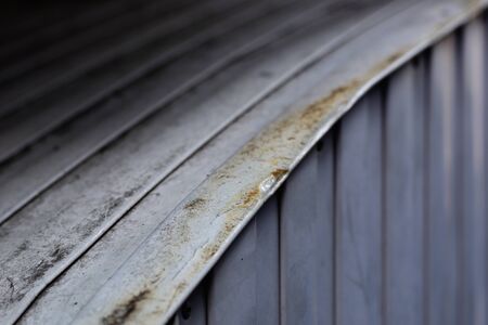 Antique old and dirty canopy awning. Great light roof.の写真素材